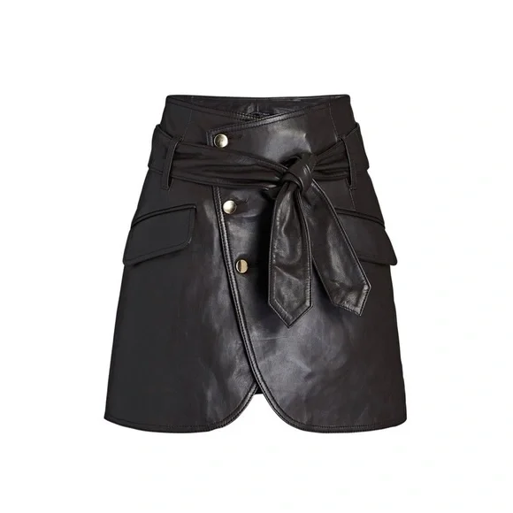 Marissa Webb 100% lamb leather skirt NEW - Picture 2 of 8